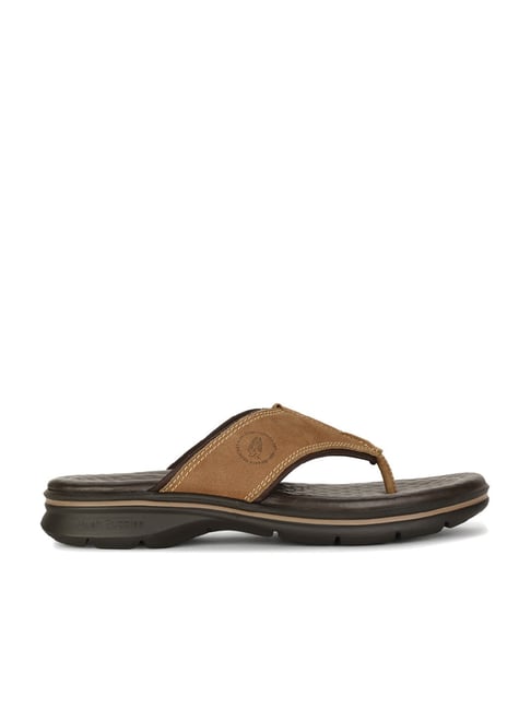 Buy Hush Puppies by Bata Men's Tan Thong Sandals for Men at Best