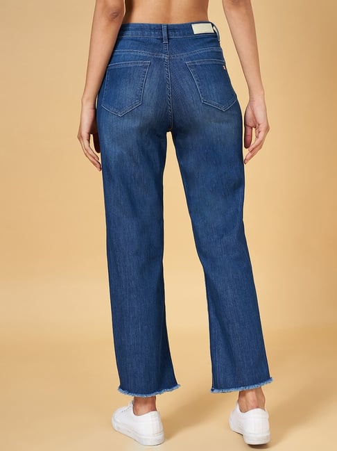 Blue Jeans Old Navy Extra High-Waisted Sky-Hi Wide-Leg Trouser