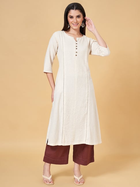Buy Rangmanch by Pantaloons Women's Cotton Regular Kurta at