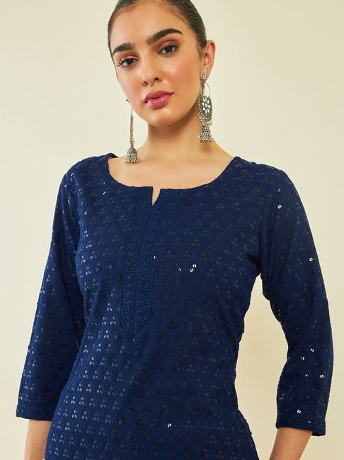 Buy Rustorange Women Floral Printed Boat Neck Kurta New Arrivals