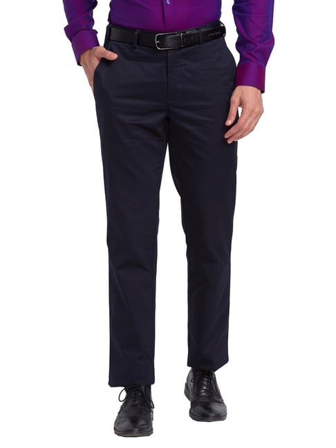 Park Avenue Light Fawn Cotton Super Slim Fit Trousers