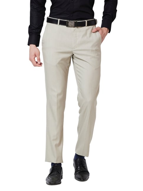 Park Avenue Men Textured Smart Slim Fit Formal Trousers - Price History