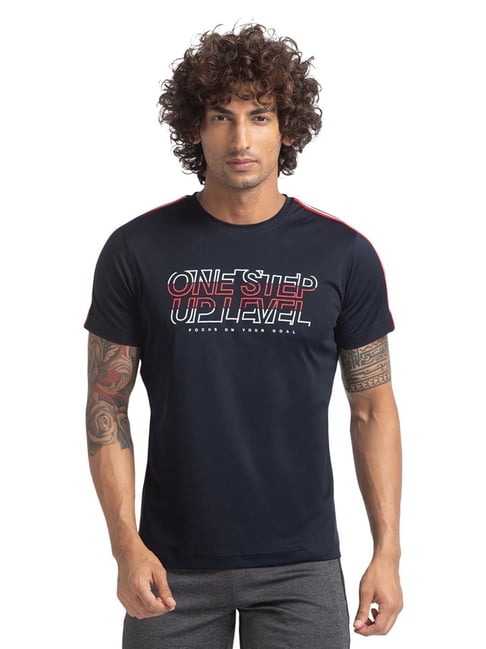 Parx Blue Regular Fit Printed T-Shirt-picture-22