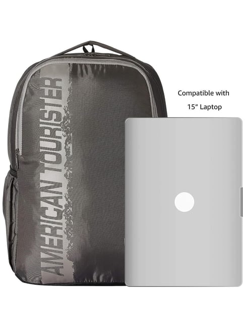 Buy American Tourister Spin 29 Ltrs Grey Laptop Backpack Online At