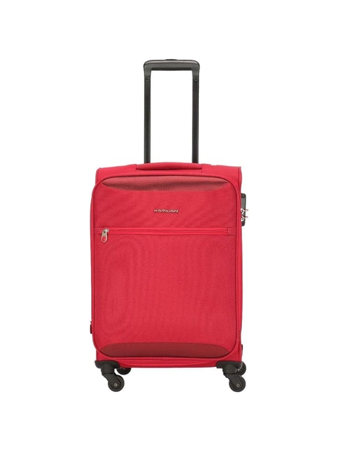 Kamiliant by American Tourister Zaka Maroon Solid Soft Cabin Trolley Bag - 56 cm