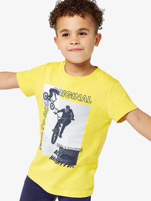 Mothercare Kids Yellow Printed T-Shirt-picture-13