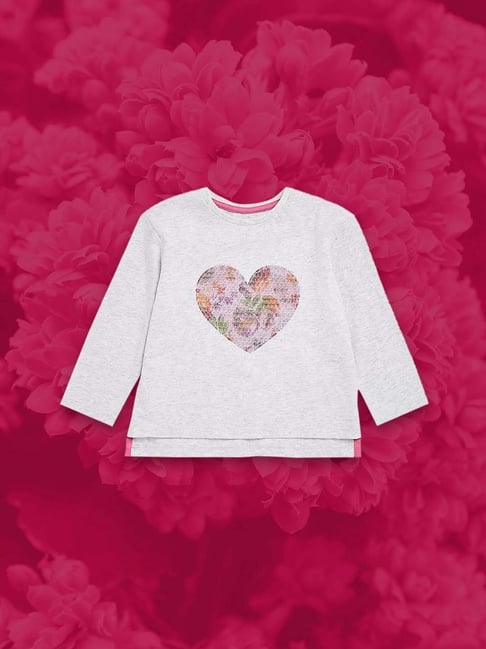Mothercare Kids Grey Cotton Embellished Full Sleeves Top-picture-13