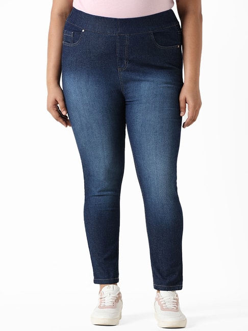 Buy JEALOUS 21 Indigo Super Skinny Fit Ankle Length Denim Women's Jeans |  Shoppers Stop