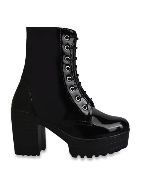 Shoetopia Women's Black Casual Booties