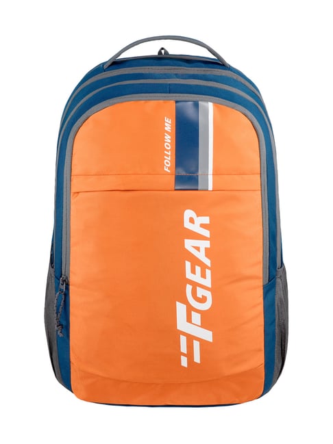 Buy F Gear Airbus Peacock Blue Orange Medium Backpack at Best