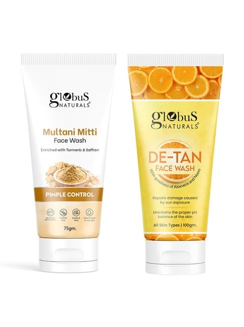 Globus Naturals Multani Mitti Face Wash & De-Tan Face Pack Combo-picture-26
