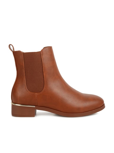 London Rag Women's Tan Chelsea Boots-picture-18