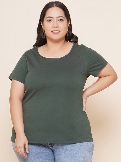 Plus size hotsell olive green shirt