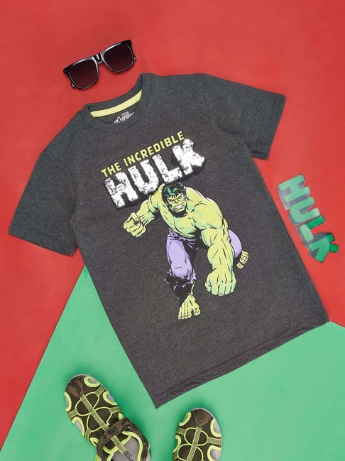 Pantaloons Junior Boys Grey Cotton Embellished T-Shirt-picture-27