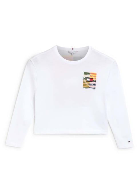 Tommy Hilfiger Kids White Regular Fit T-Shirt-picture-17