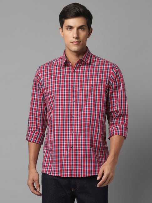 Buy Louis Philippe White Cotton Slim Fit Checks Shirts for Mens Online @  Tata CLiQ