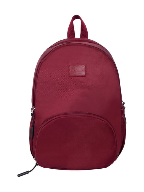 Maroon colour backpack for women