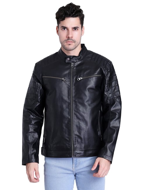 Buy Justanned Roadies Women Black Solid Leather Insulator Jacket - Jackets  for Women 1897405 | Myntra