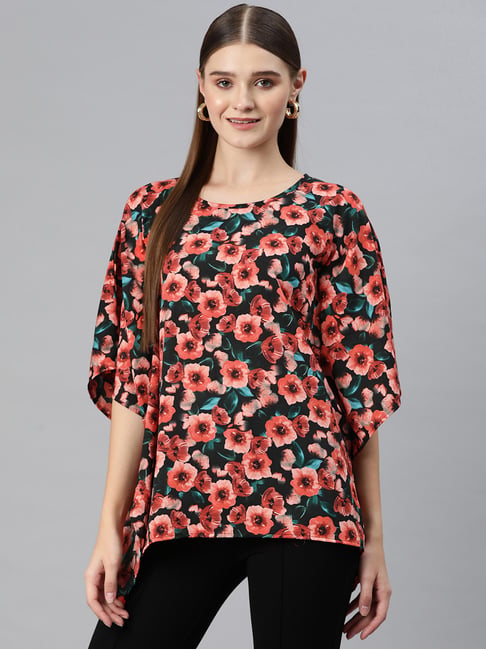 Cottinfab Multicolor Floral Print Kaftan Top-image-17
