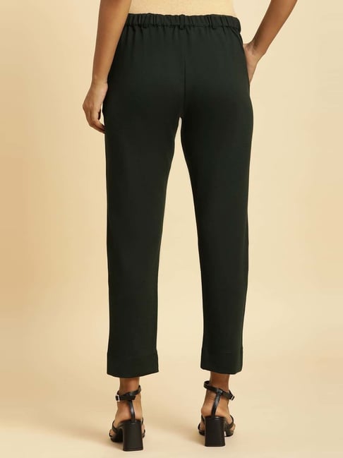 Buy W Green Slim Fit Pants for Women Online @ Tata CLiQ