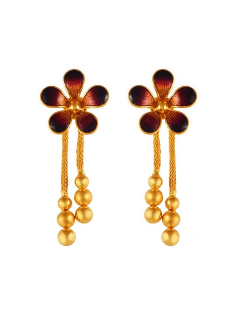 Distinctively Designed 22K Gold Earrings | Woman Outline | PC Chandra  Jewellers