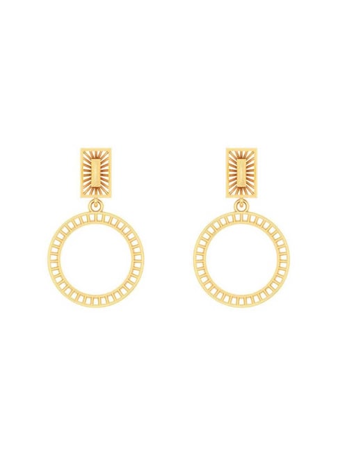 Chandra Jewellers 22k Gold Two Geometrical Shape Dangler