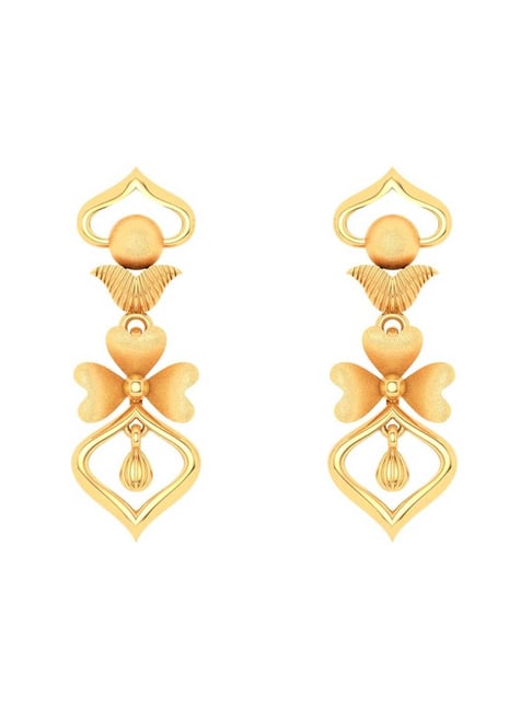 Floral Chandelier Gold Earrings
