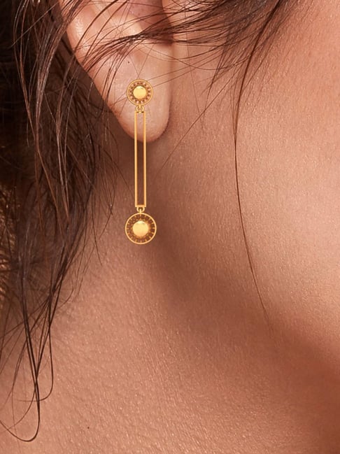 CLEMENTINE GOLD MEDIUM CIRCLE EARRINGS FILIGREE | OLMOX JEWELRY