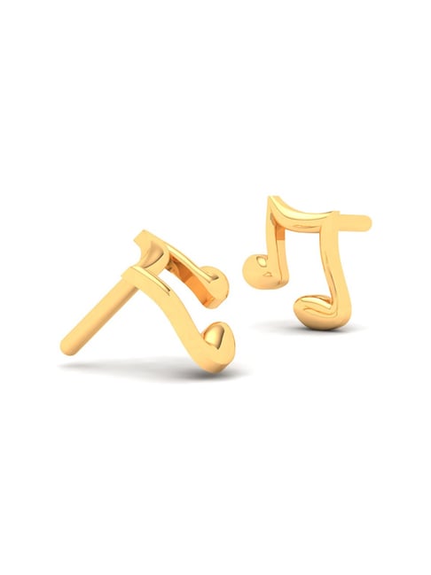 Golden Alloy Music Sign Style Earrings at Rs 50/piece in Noida | ID:  25976010448