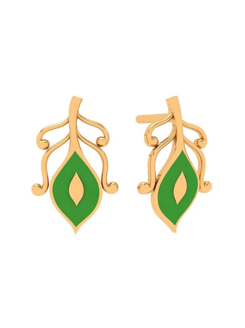 Discover 120+ leaf stud earrings latest