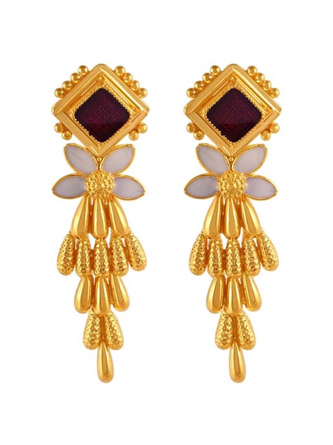 Petal Ring Gold Earring | PC Chandra Jewellers