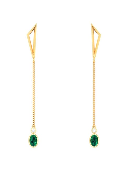 P.C. Chandra Jewellers 14k Gold Charming Dangler Earrings-picture-18