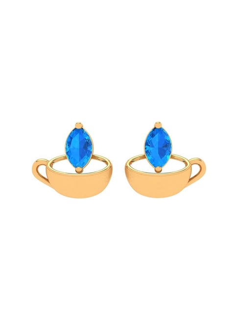 P.C. Chandra Jewellers 22k Gold Adorable Cup Stud Earrings-picture-11