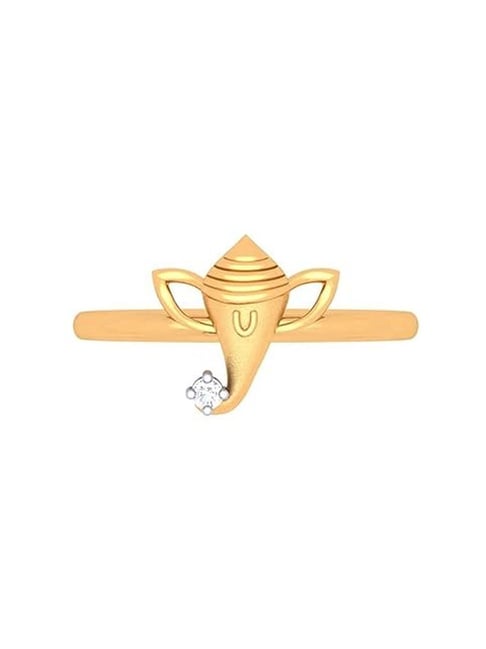 Buy DISHIS 18K/Rose Gold Beautiful Religious Lord Ganesha Ring for Girls  and Women, Ganesha Ring for Gift, Size 10 at Amazon.in