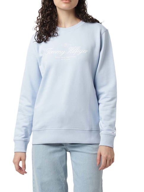 Buy Sky Blue Sweatshirt & Hoodies for Women by TOMMY HILFIGER