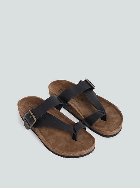 Black Platform Sandals - Vegan Leather Sandals - Buckle Sandals - Lulus