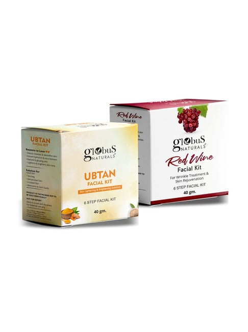 Globus Naturals Ubtan & Red Wine Facial Kit Combo-picture-35