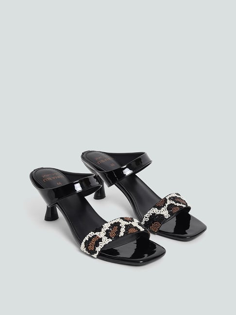 Leopard sandal outlet heels