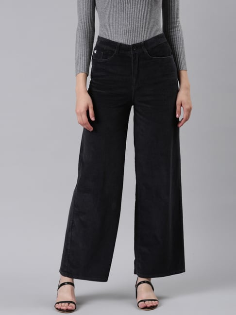showoffff SHOWOFF Grey Cotton Straight Fit Mid Rise Trousers-picture-30