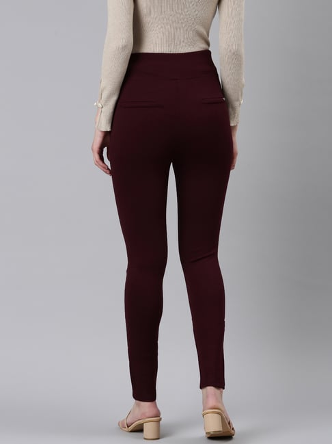 Buy Aurelia Maroon Regular Fit Tights for Women Online @ Tata CLiQ
