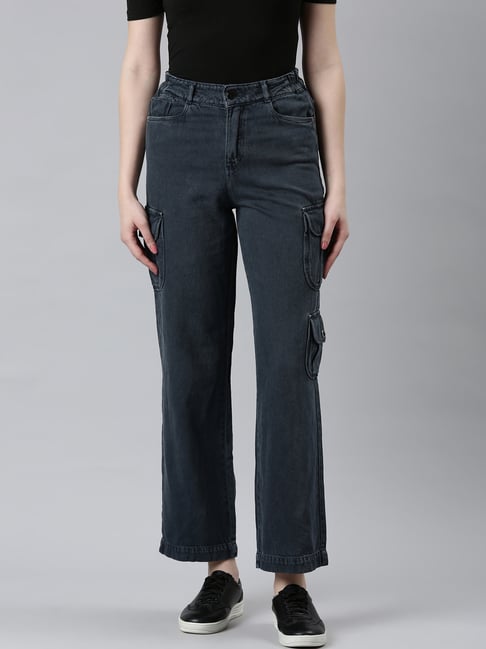 showoffff SHOWOFF Grey Denim Straight Fit Mid Rise Jeans-picture-39