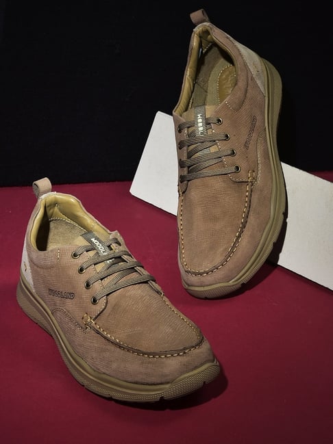 Woodland Men's Khaki Casual Sneakers-picture-26
