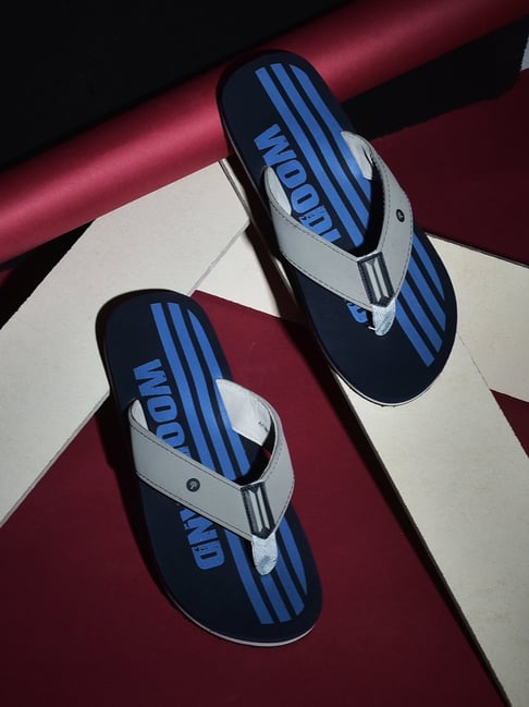 Woodland Men's Grey Flip Flops-picture-22