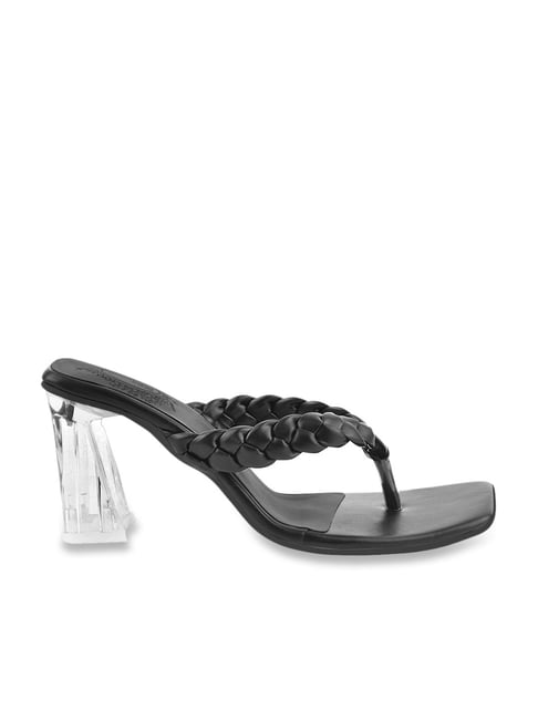 Clear heel best sale thong sandals