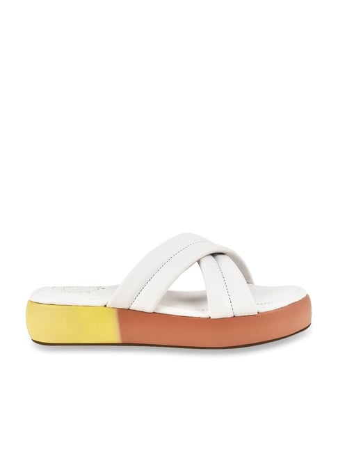 Buy LUNA BLU Gold Cross-Strap Sandals from Westside