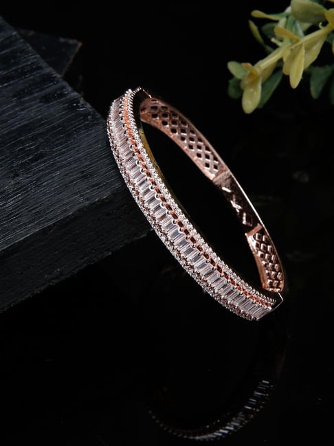 Buy Priyaasi Women Stylish American Diamond Rose Gold Bracelet Online at  Best Price | Distacart