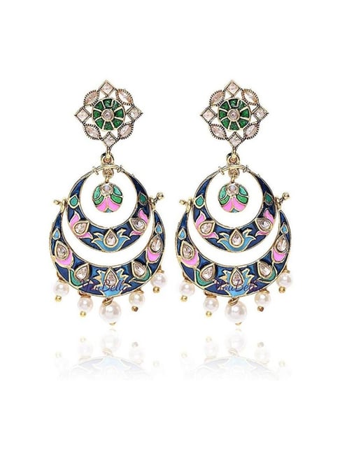 Buy YouBella Jewellery Traditional Pearl Fancy Chand Bali Earrings Online  At Best Price @ Tata CLiQ
