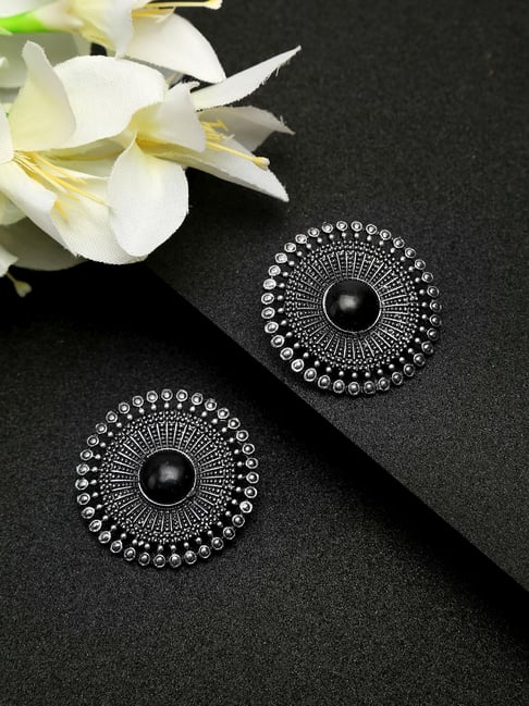 925 Silver Polki Stud Earrings | Amrrutam