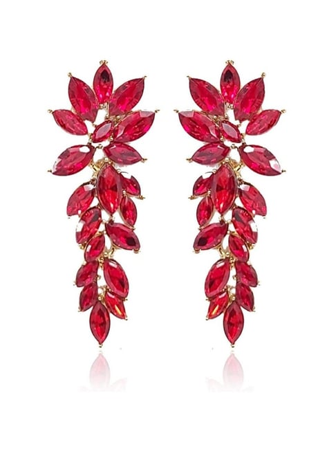 Red Quartz Earrings - Heart Shaped Stone – Meraki Lifestyle Store