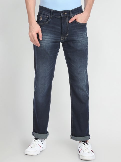 Polo Denim Blue Cotton Bootcut Jeans